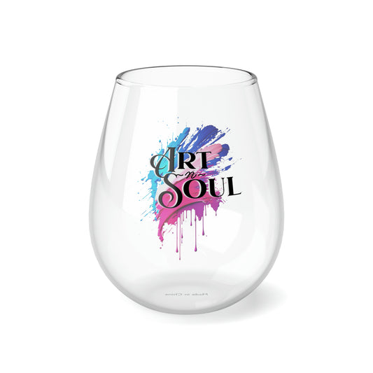 ArtnSoul Stemless Wine Glass, 11.75oz