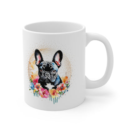 Black Frenchie Ceramic Mug 11oz