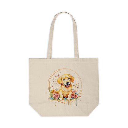 Golden Retriever Canvas Shopping Bag