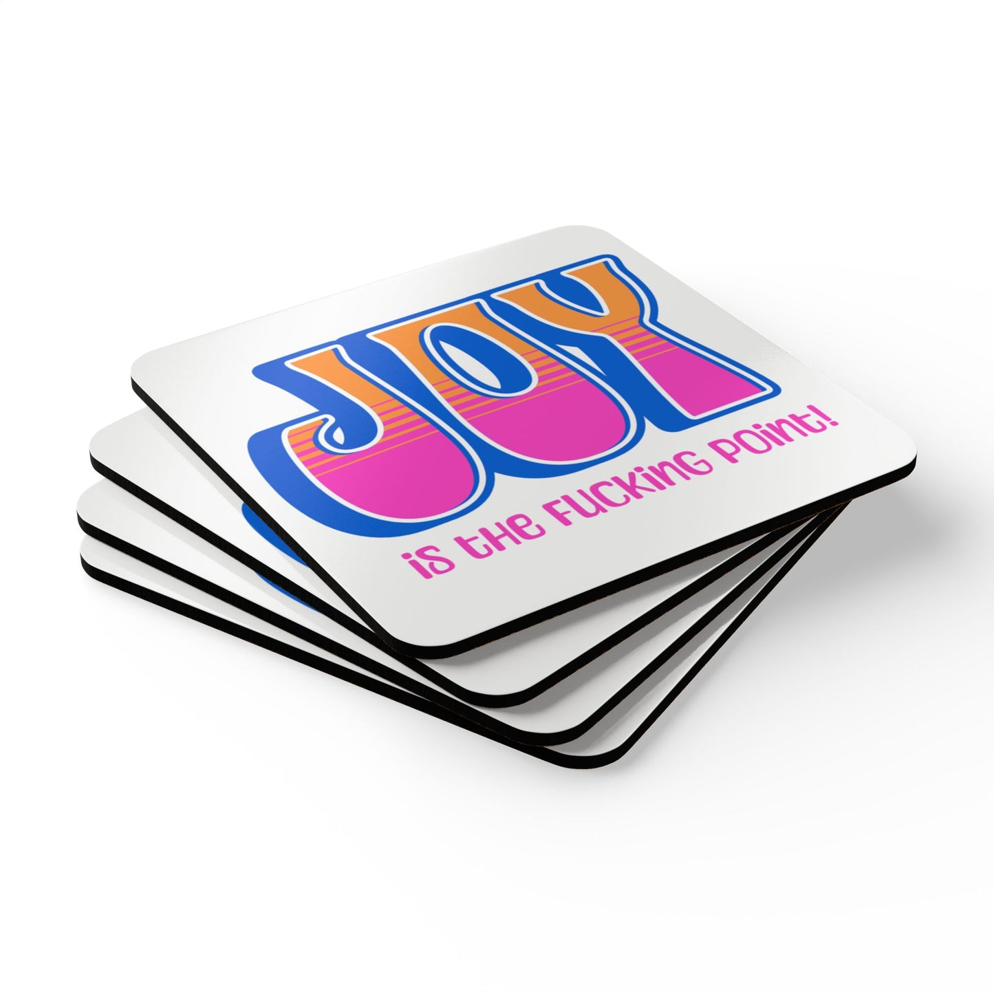 Blue Pink Orange Joy Coaster Set