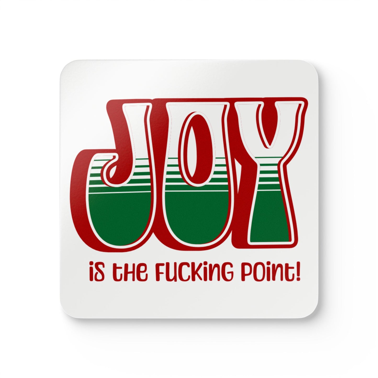 Red Holiday Joy Coaster Set