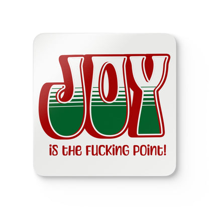 Red Holiday Joy Coaster Set