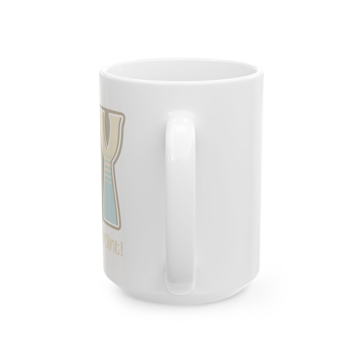 Tan Blue Joy Ceramic Mug, (11oz, 15oz)
