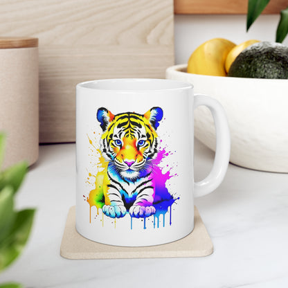 Vibrant Tiger Ceramic Mug 11oz