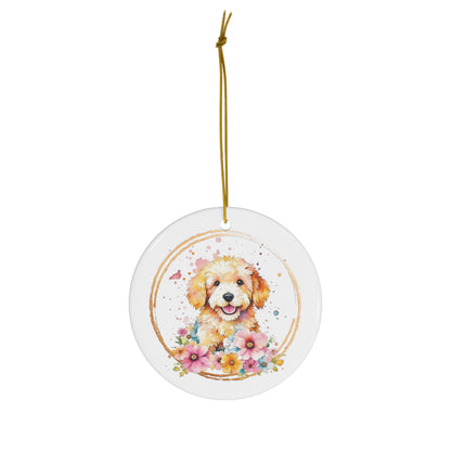 Golden Doodle Ceramic Ornament