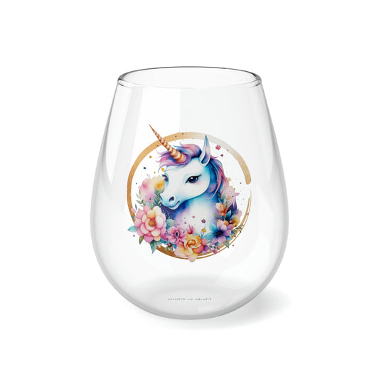Unicorn Stemless Wine Glass, 11.75oz