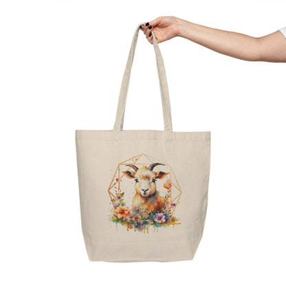 Golden Goat Canvas Shopping Bag