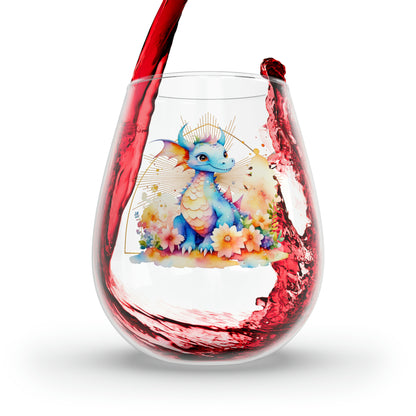 Dragon Stemless Wine Glass, 11.75oz