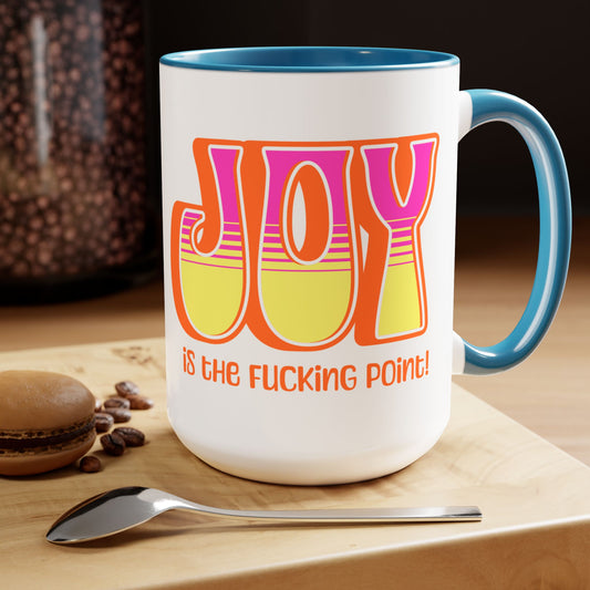 Orange Pink Yellow Joy Two-Tone Mug, 15oz