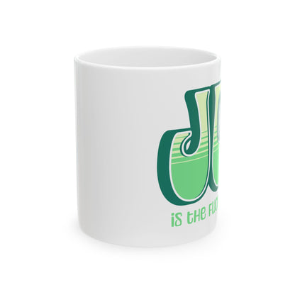 Green Green Yellow Joy Ceramic Mug, (11oz, 15oz)