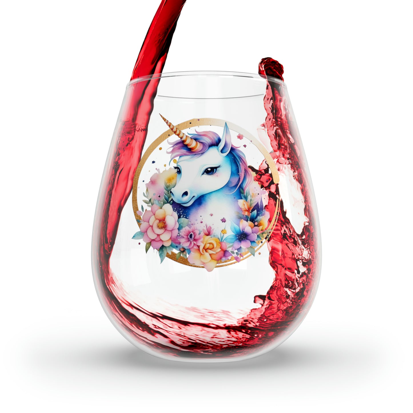 Unicorn Stemless Wine Glass, 11.75oz