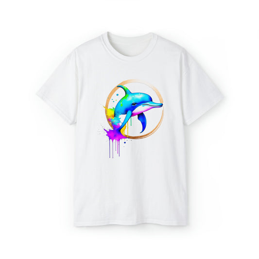 Vibrant Dolphin Unisex Ultra Cotton Tee