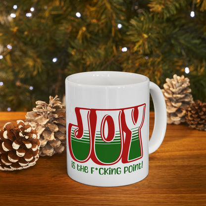 JOY censored (red holiday) Ceramic Mug 11oz