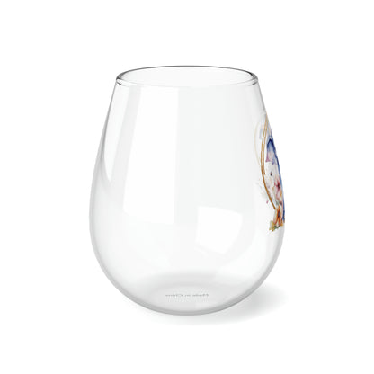 Golden Elephant Stemless Wine Glass, 11.75oz