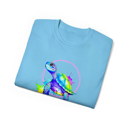 Vibrant Sea Turtle Unisex Ultra Cotton Tee