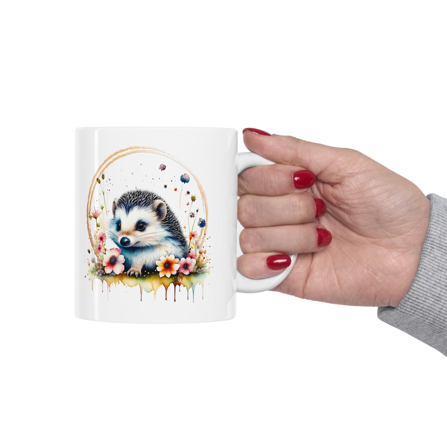 Golden Hedgehog Ceramic Mug 11oz