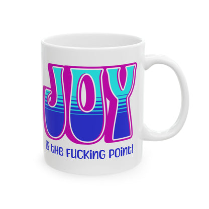 Pink Blue Teal Joy Ceramic Mug, (11oz, 15oz)