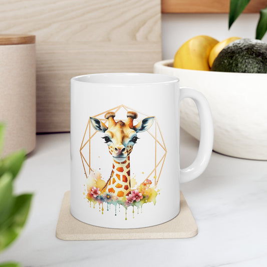 Golden Giraffe Ceramic Mug 11oz
