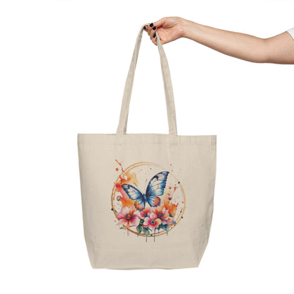 Golden Butterfly 2 Canvas Shopping Bag