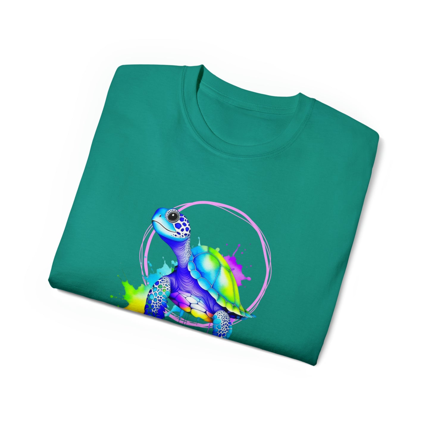 Vibrant Sea Turtle Unisex Ultra Cotton Tee