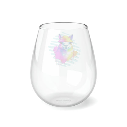 Vibrant Alpaca Stemless Wine Glass, 11.75oz