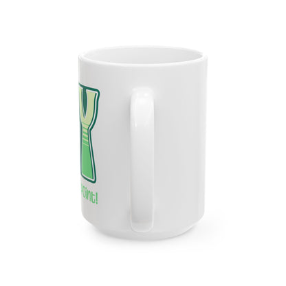 Green Green Yellow Joy Ceramic Mug, (11oz, 15oz)