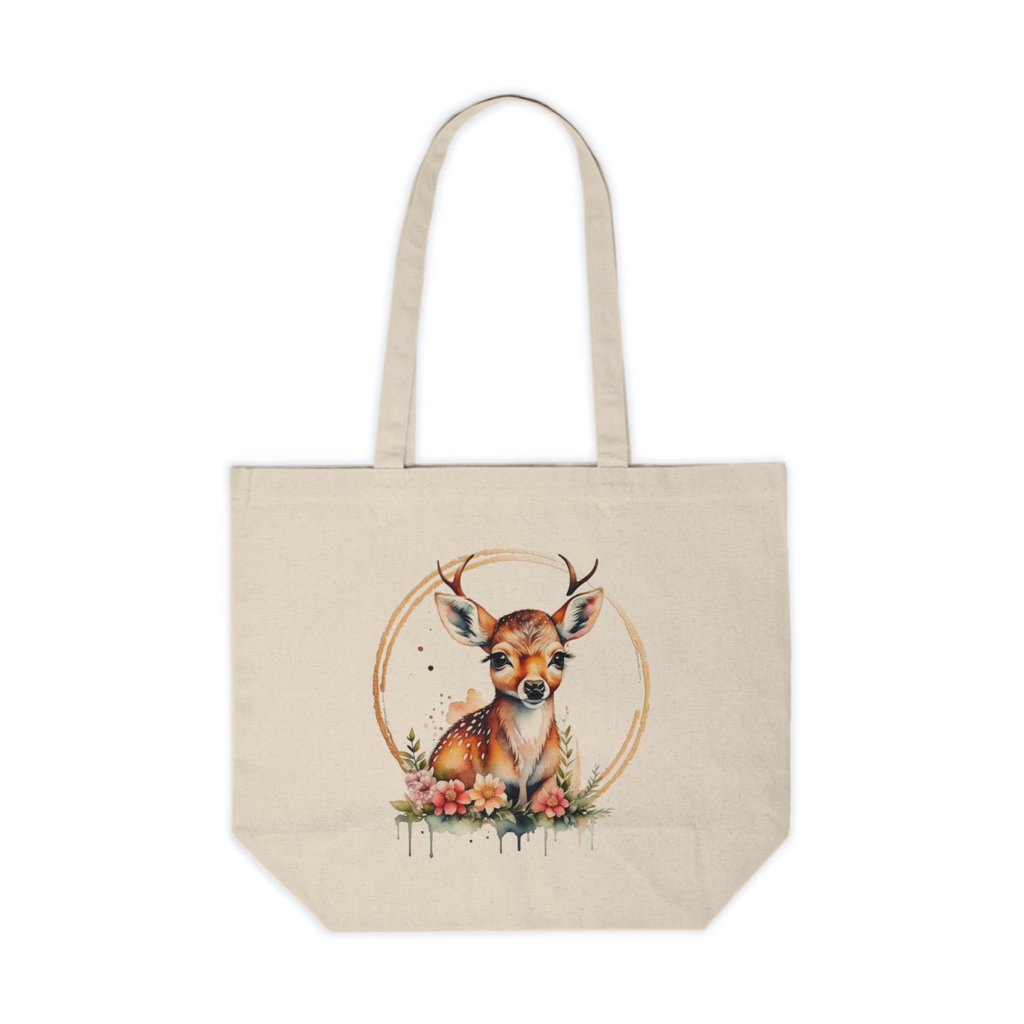 Golden Deer Canvas Shopping Bag