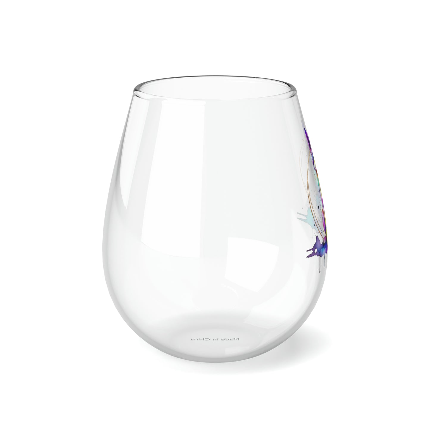 Vibrant Wolf Stemless Wine Glass, 11.75oz