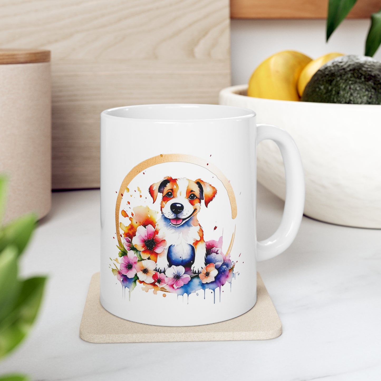 Golden Puppy Ceramic Mug 11oz