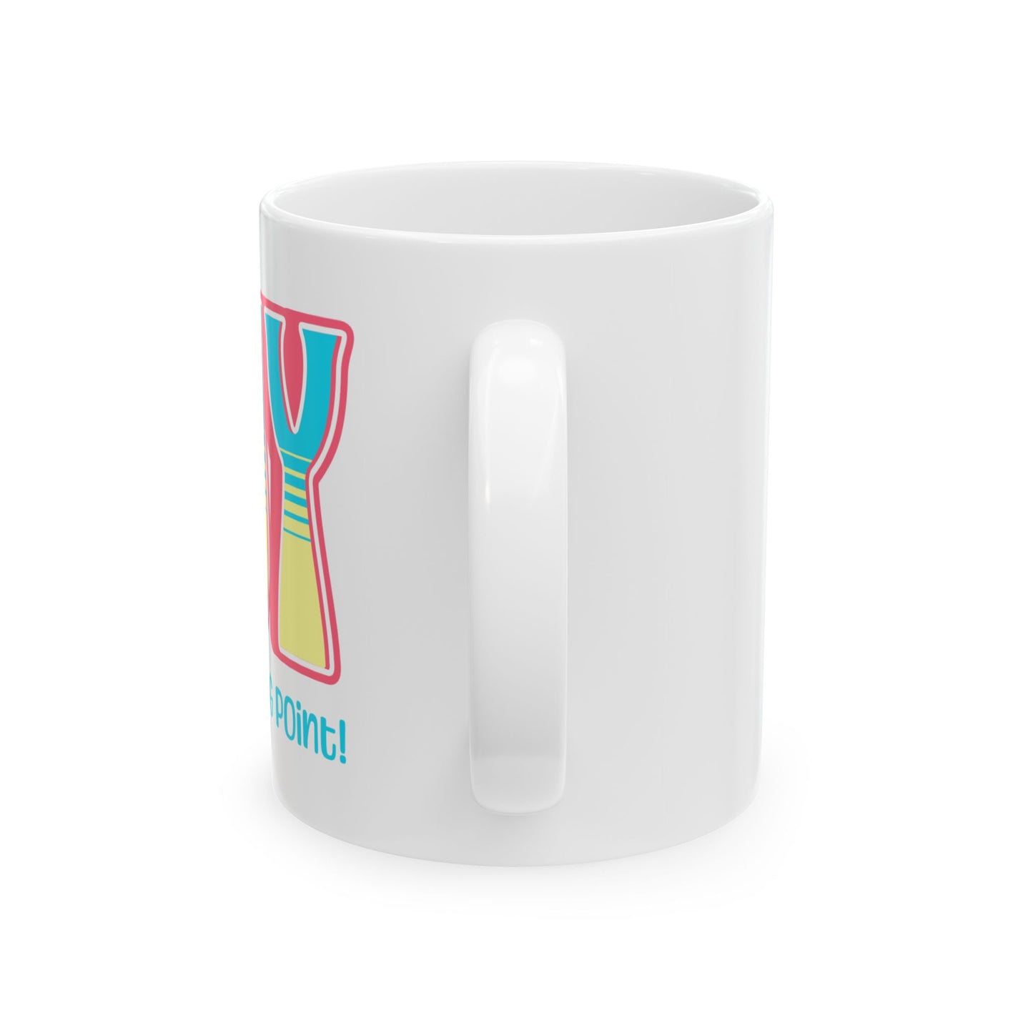 Salmon Blue Yellow Joy Ceramic Mug, (11oz, 15oz)
