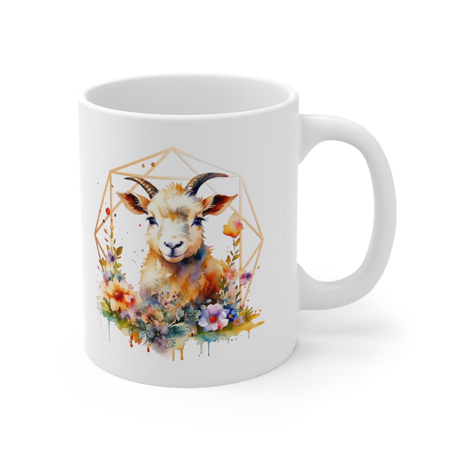 Golden Goat Ceramic Mug 11oz