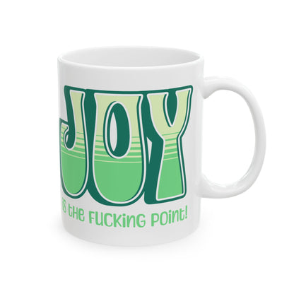 Green Green Yellow Joy Ceramic Mug, (11oz, 15oz)