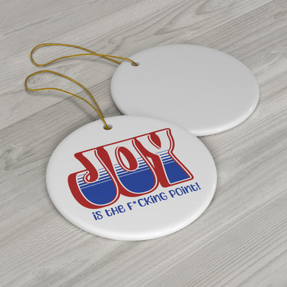 JOY censored  (Red White Blue) Ceramic Ornament