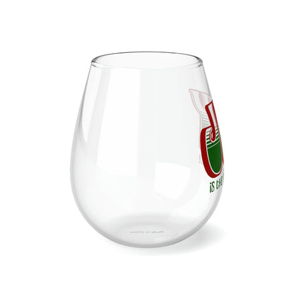 JOY (red holiday) Stemless Wine Glass, 11.75oz