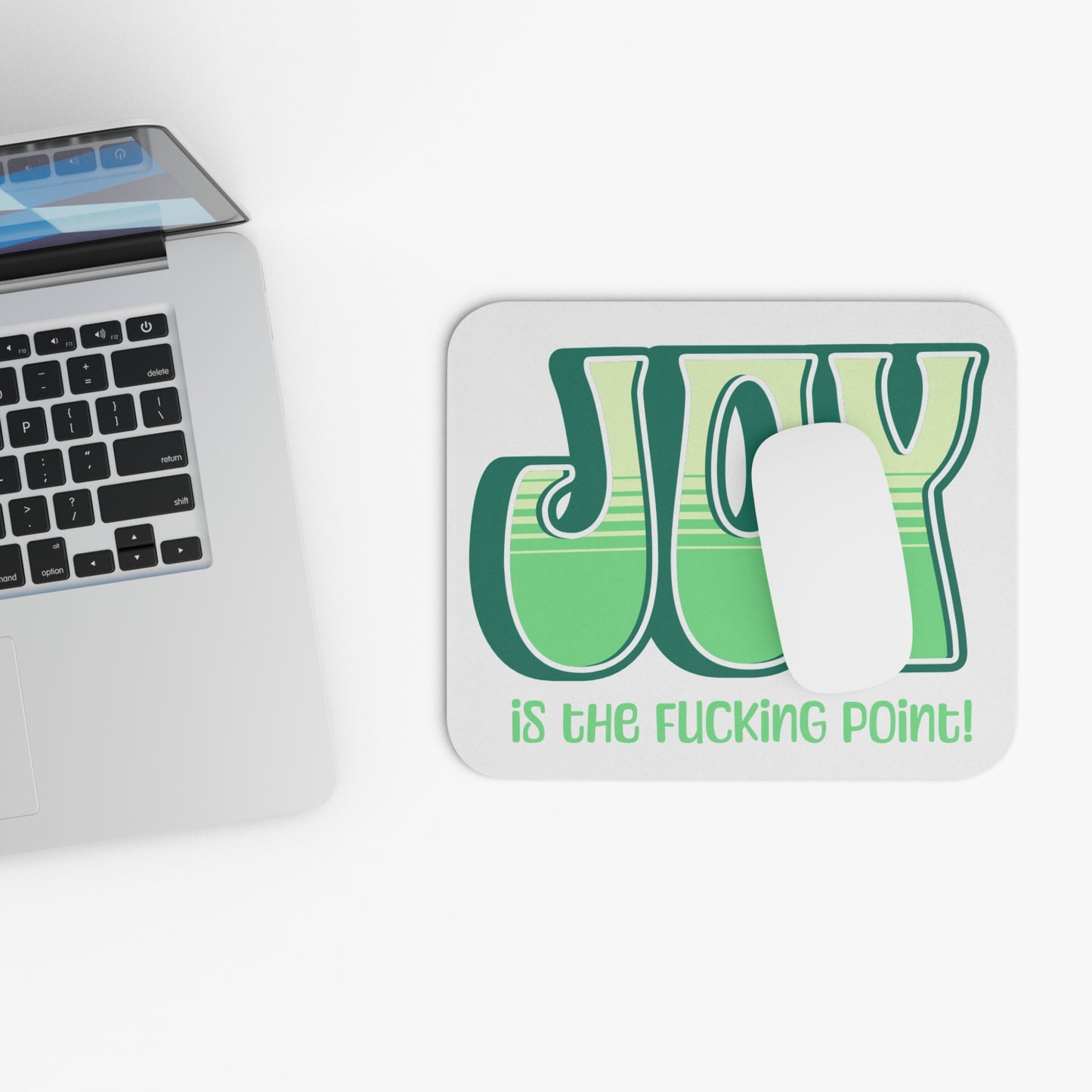 Green Green Yellow Joy Mouse Pad