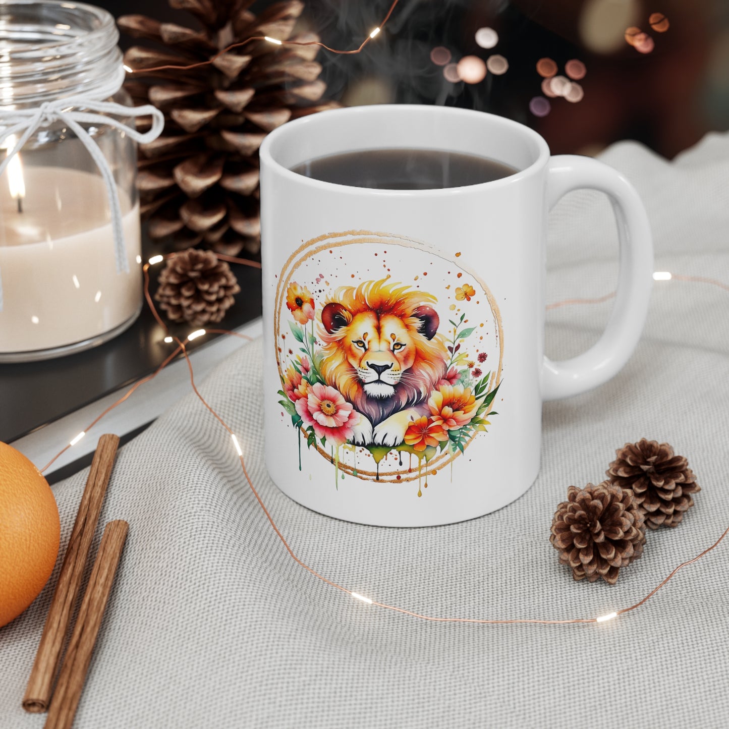 Golden Lion Ceramic Mug 11oz