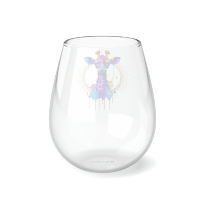 Vibrant Giraffe Stemless Wine Glass, 11.75oz