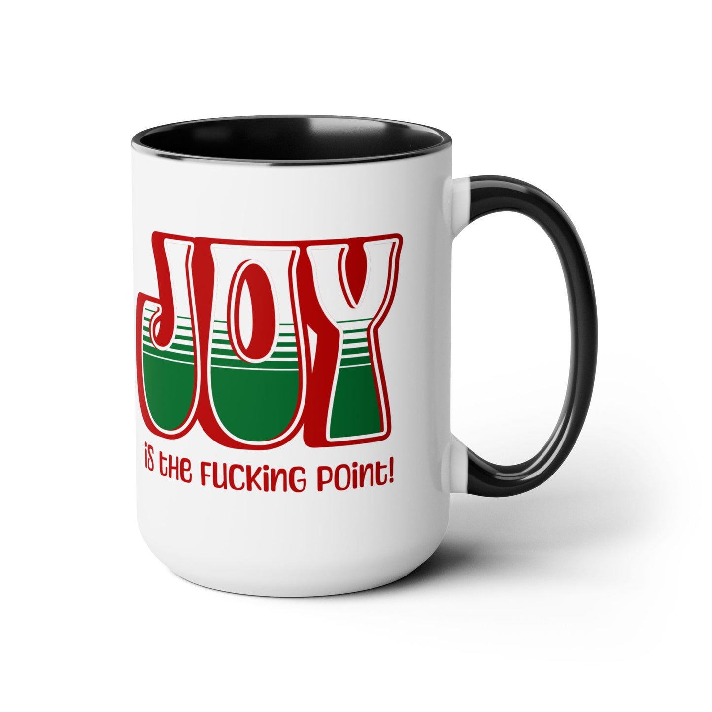 Red Holiday Joy Two-Tone Mug, 15oz