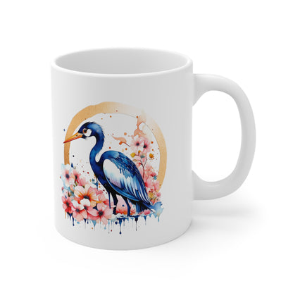 Golden Heron Ceramic Mug 11oz