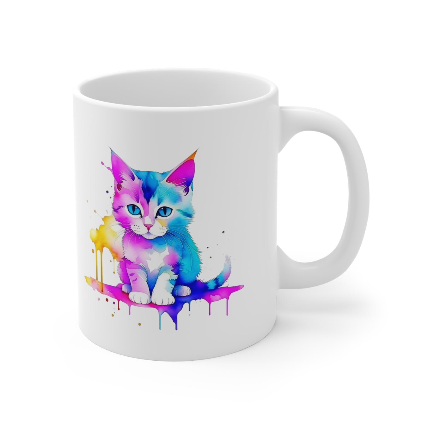 Vibrant Kitten Ceramic Mug 11oz