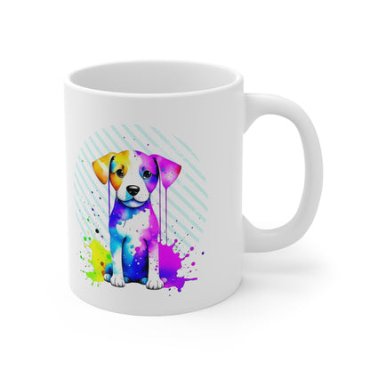 Vibrant Puppy Ceramic Mug 11oz