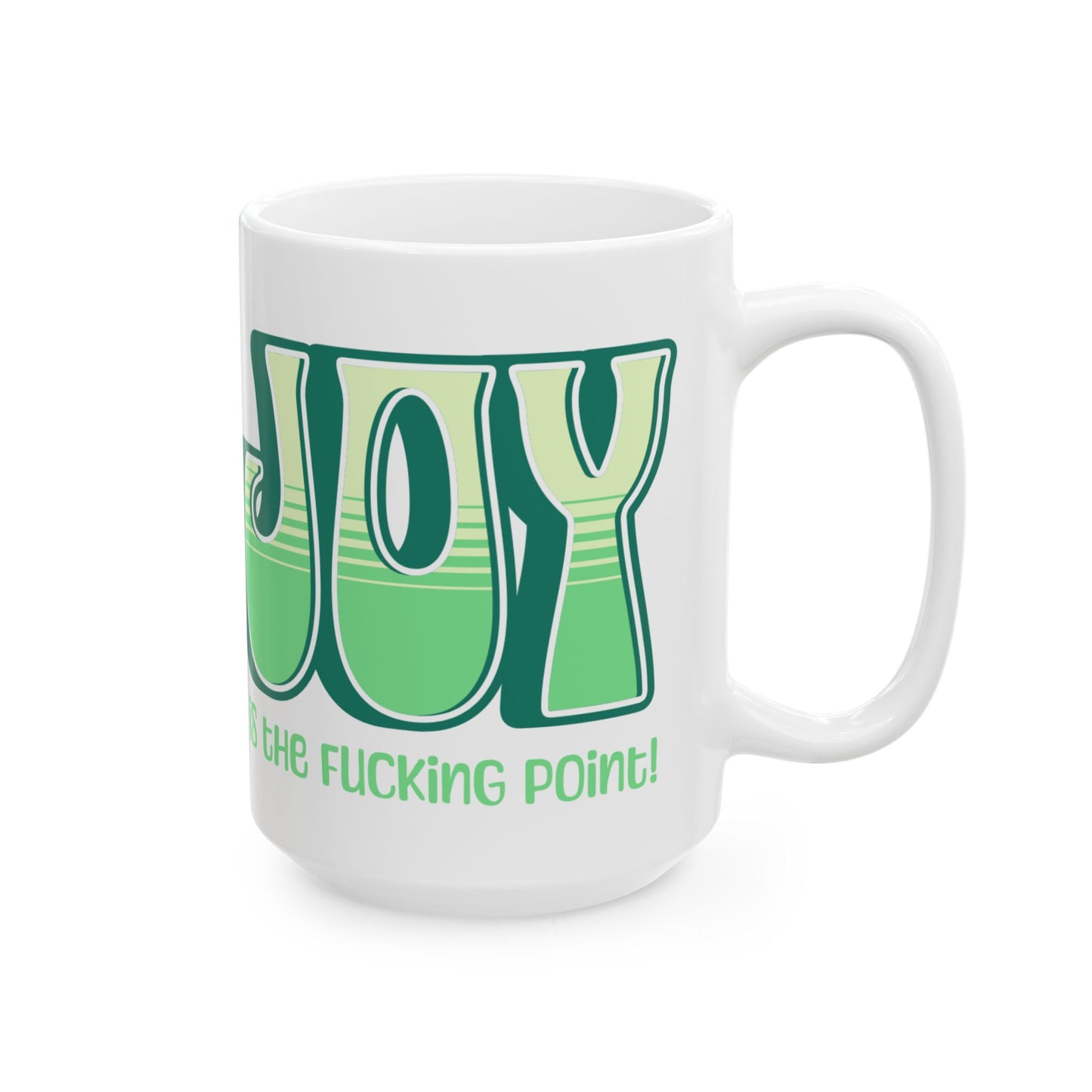 Green Green Yellow Joy Ceramic Mug, (11oz, 15oz)