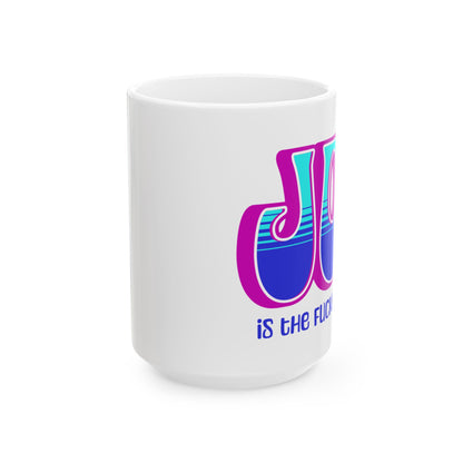 Pink Blue Teal Joy Ceramic Mug, (11oz, 15oz)
