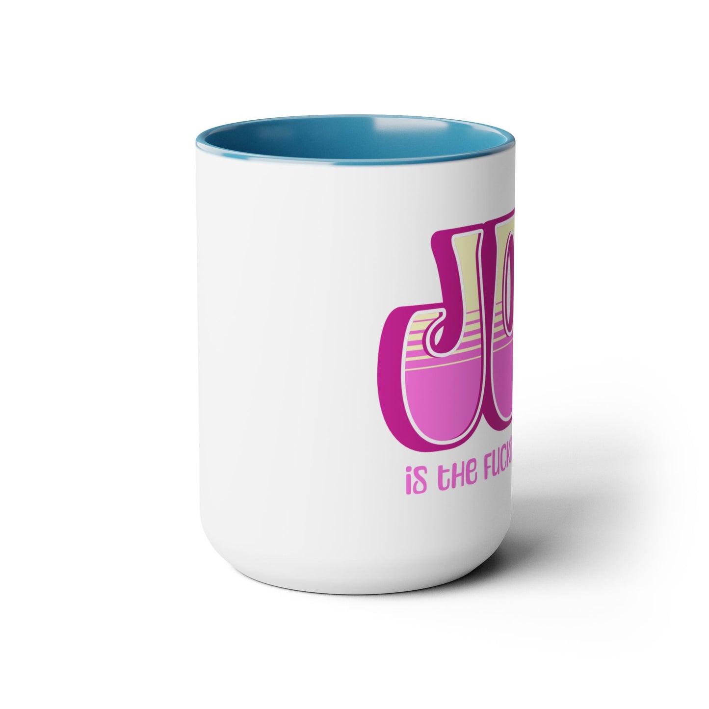 Pink Pink Yellow Joy Two-Tone Mug, 15oz