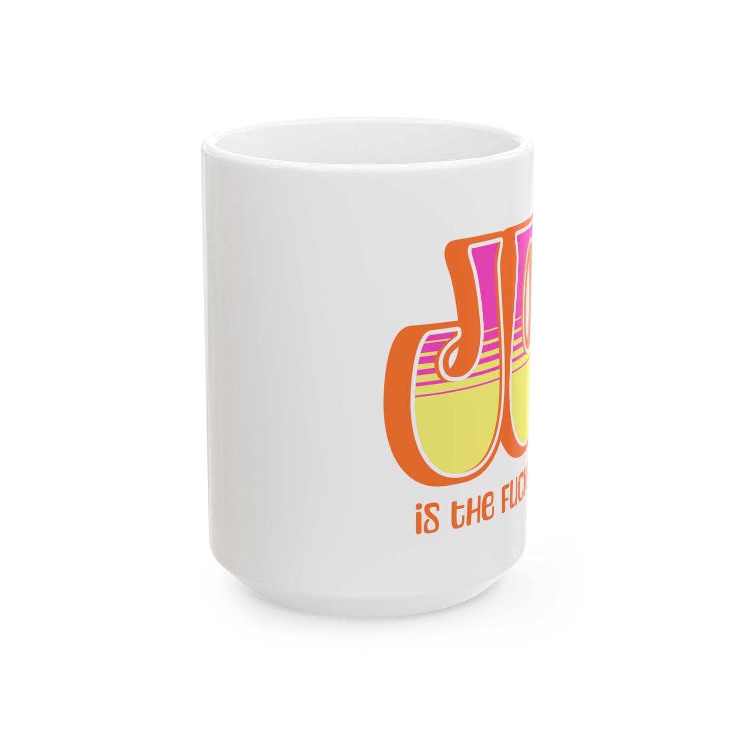 Orange Pink Yellow Joy Ceramic Mug, (11oz, 15oz)