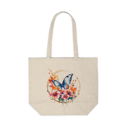 Golden Butterfly 2 Canvas Shopping Bag