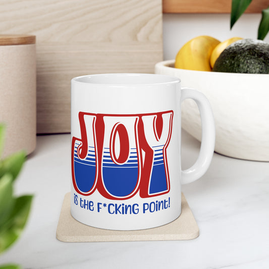 JOY (red white blue) Ceramic Mug 11oz