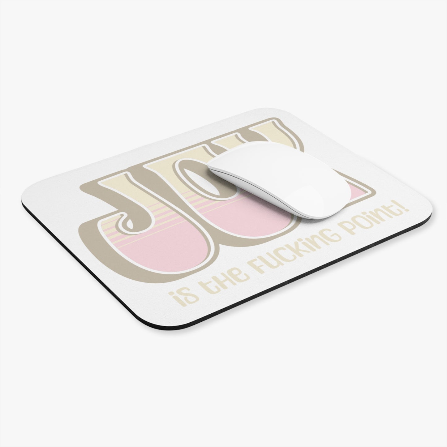 Tan Pink Joy Mouse Pad