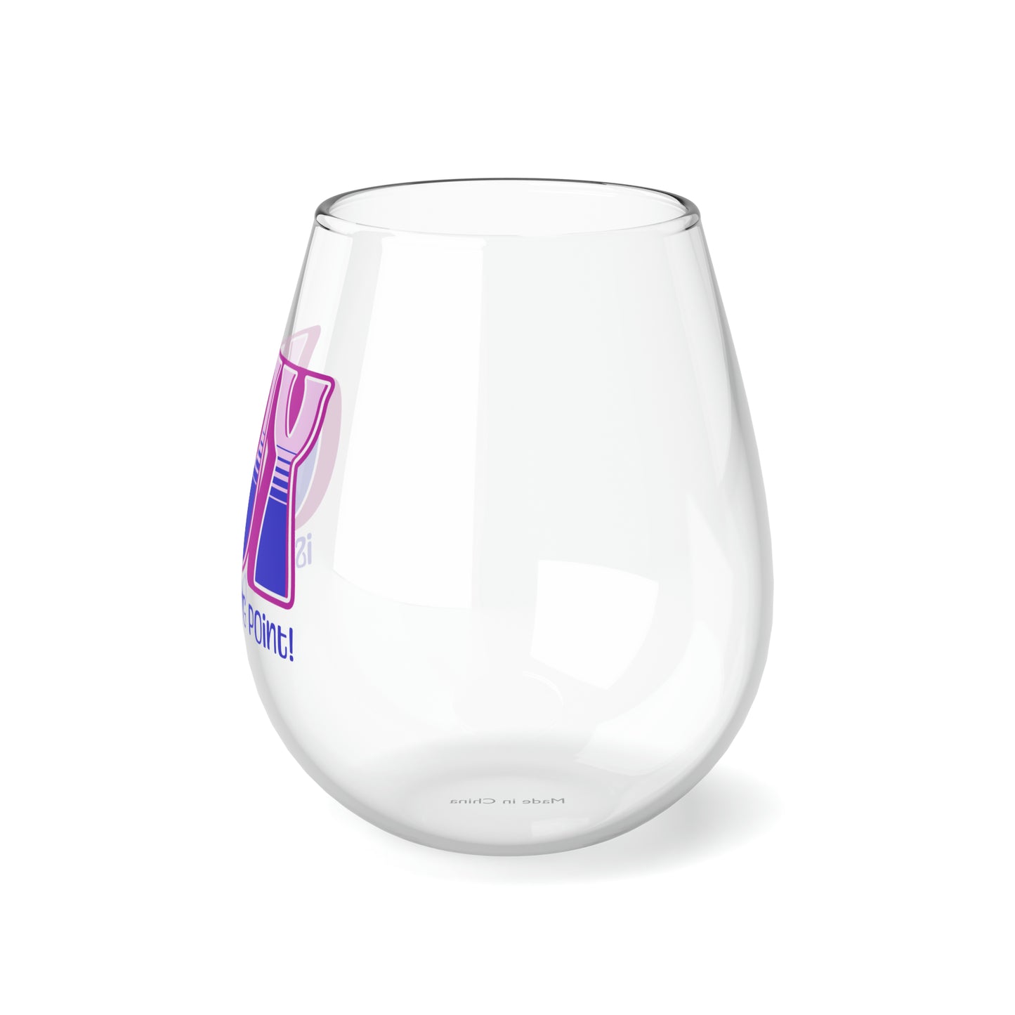 JOY (pink purple) Stemless Wine Glass, 11.75oz
