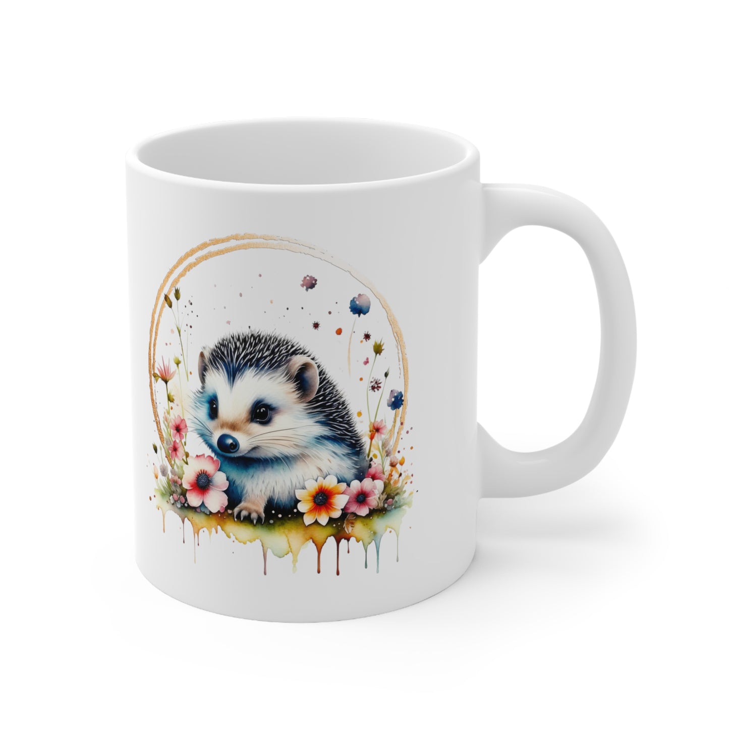 Golden Hedgehog Ceramic Mug 11oz